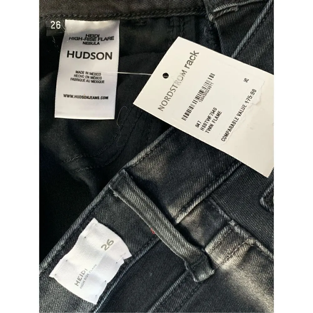 Hudson Black Heidi Rogue High-Rise Flare Nebula Jeans - Image 11
