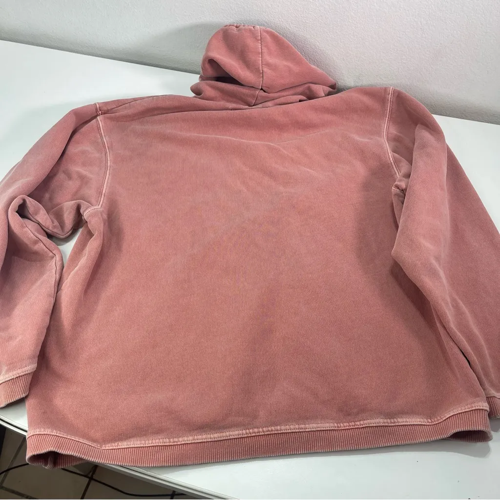 Life Is Good Hoodie Womens M Coral Pullover Sweater Kangaroo Pocket Casual - Image 7