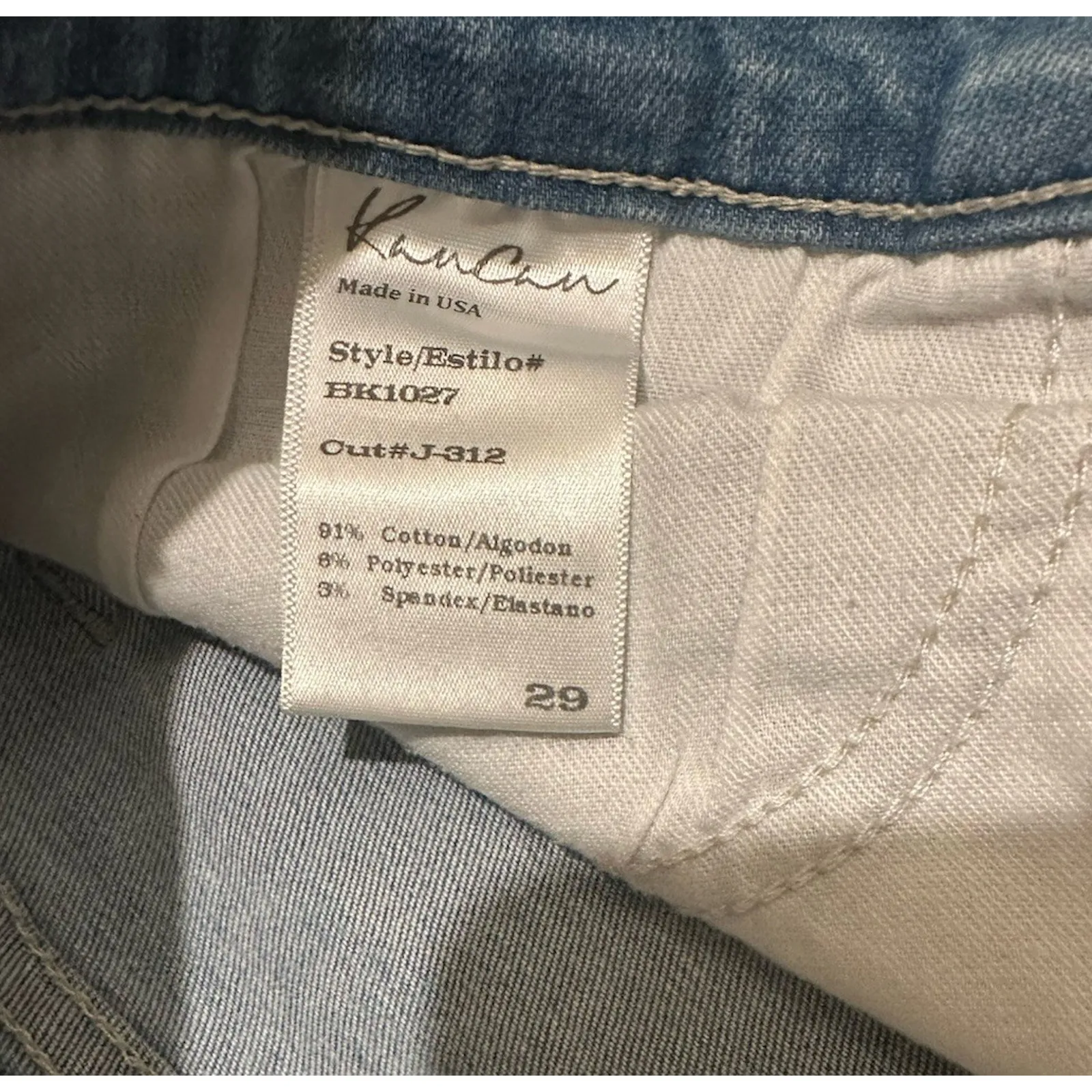 KanCan Shorts Womens 29 Light Denim High Rise Frayed Hem Distressed Jean Cutoff Blue - Image 4