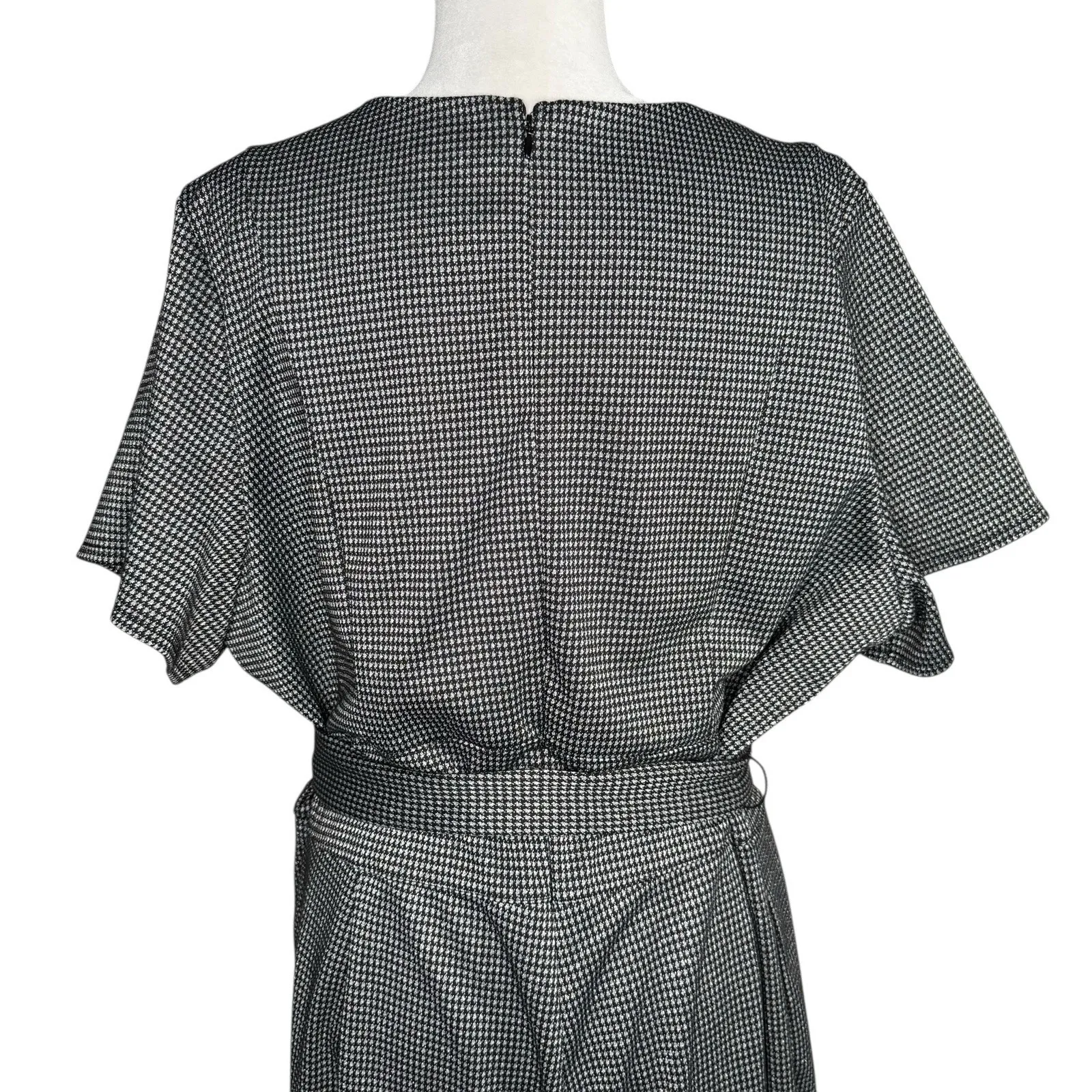 Lane Bryant Lena Jumpsuit Romper Houndstooth 24 Long Wide Leg Career One‎ Piece - Image 7