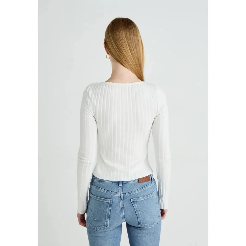Free People Tilly Long Sleeve Top in Ivory X-Small New Womens - Image 9