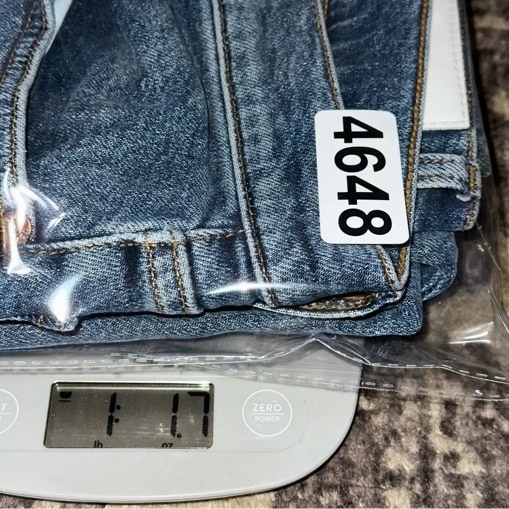 Re/Done Denim Women’s Size 28 Blue Mid 70’s High Rise Ankle Cropped Slim Jeans - Image 11