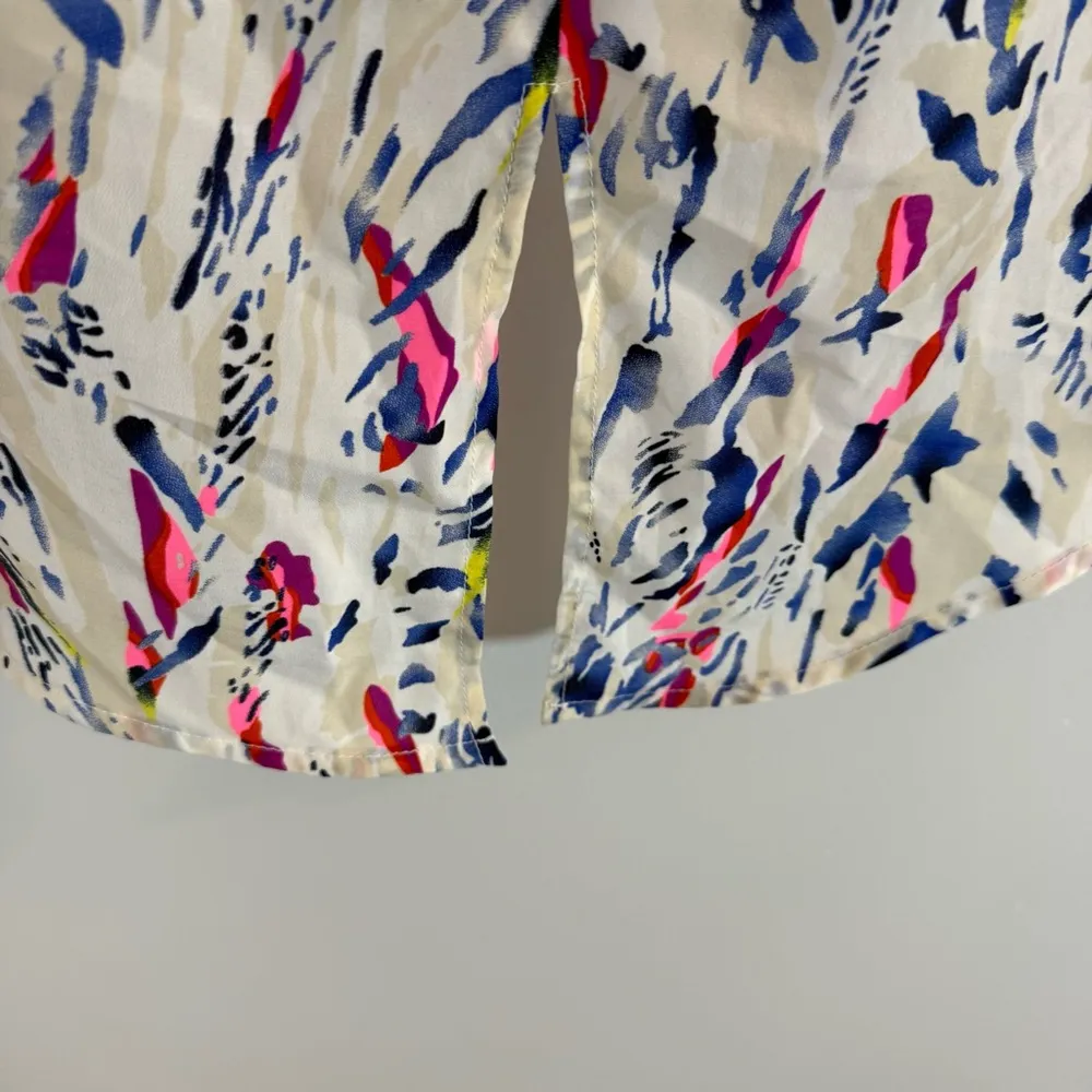 Sophie Rue Pink and Blue Sleeveless high low Blouse - Image 7