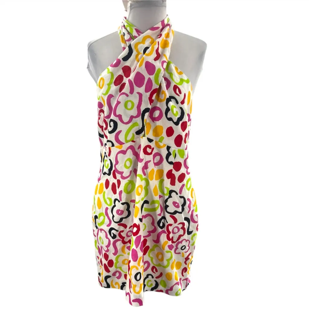 NWT RHODE Tali dress in the Lip Painted Bloom print sz 14 White - Image 3