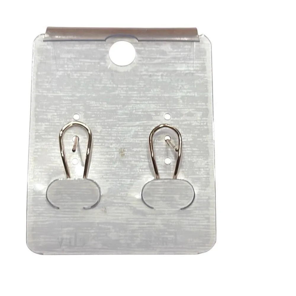 Purple Flower Diamond Enamel Stud Earrings Spring Demure Preppy NWT Lead Free - Image 2