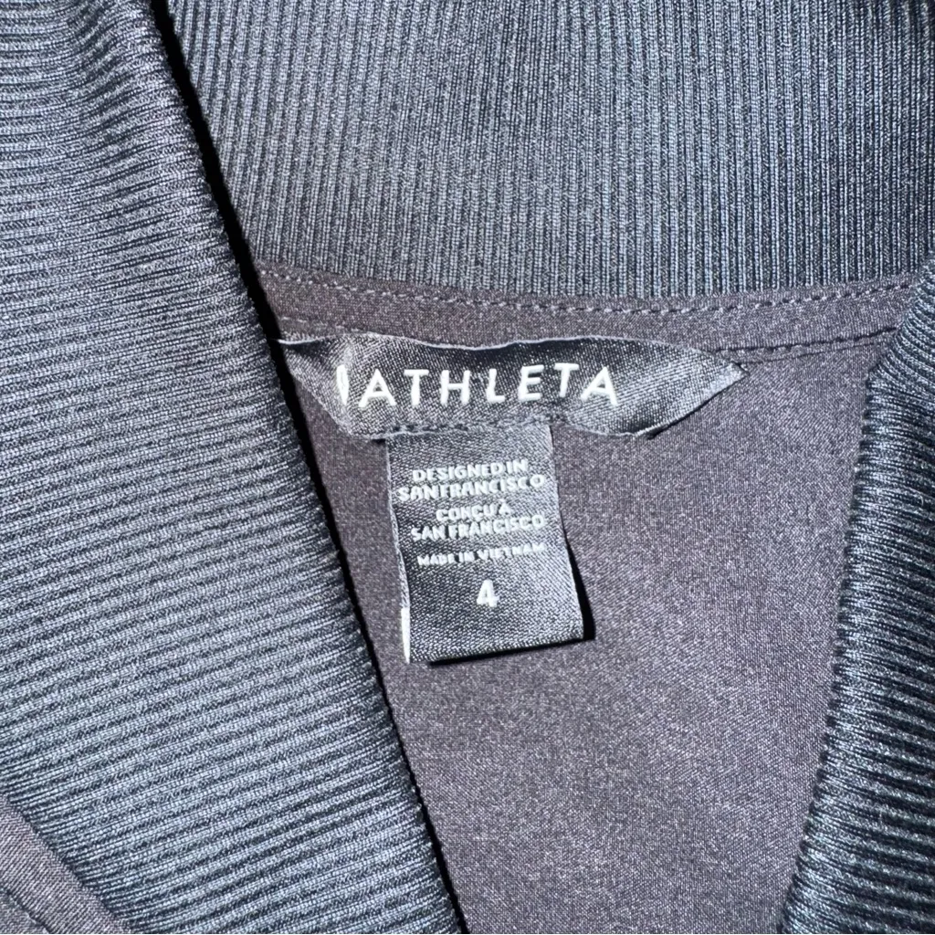 Athleta Black Long Sleeve Athletic Athleisure Jumpsuit Womens Small 4 - Image 11