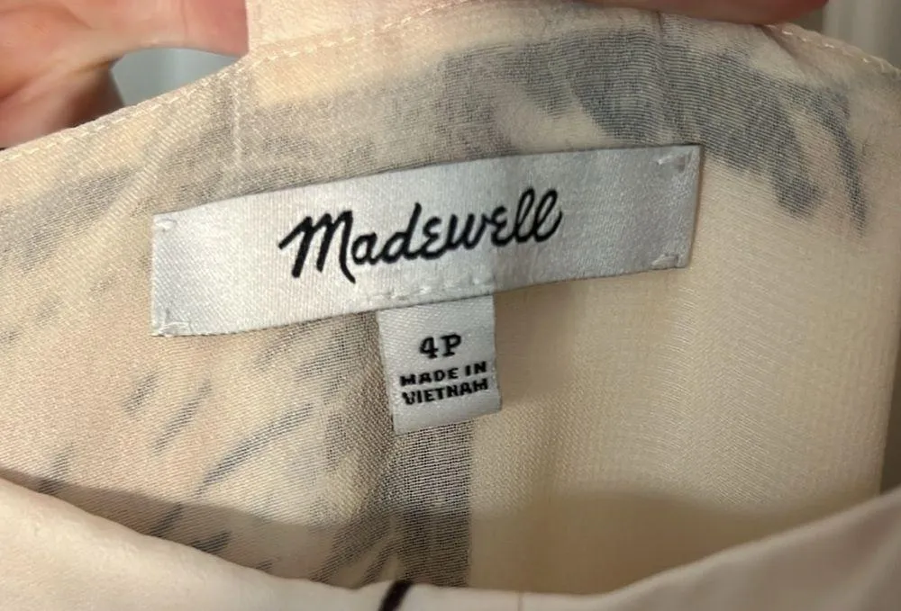 Madewell T-Back Midi Dress in Painted Blooms Size 4P - Image 9