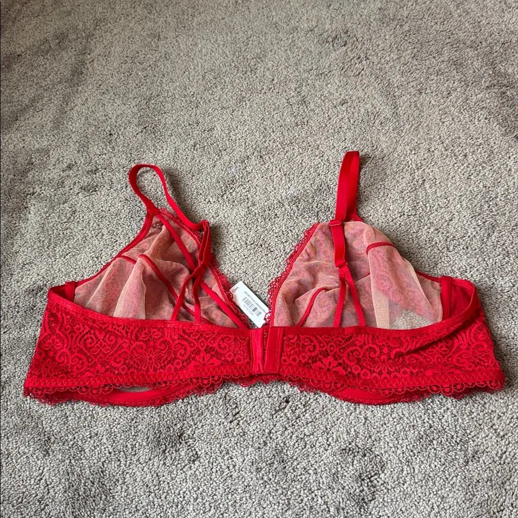 Adore Me Red Underwire Bra SIZE 42D - Image 4