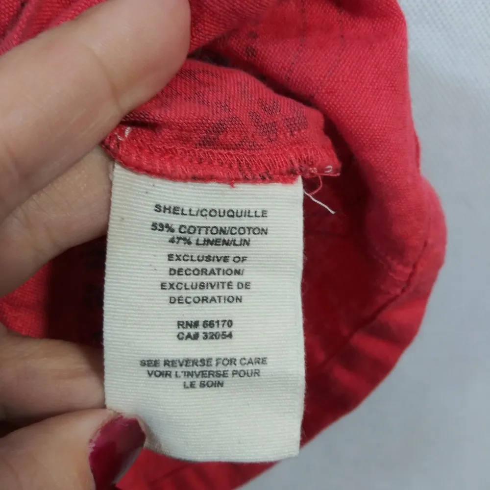 FREE PEOPLE EMBELLISHED BENJI DRESS SUNSHINE RED LINEN COTTON SIZE 0 - Image 10