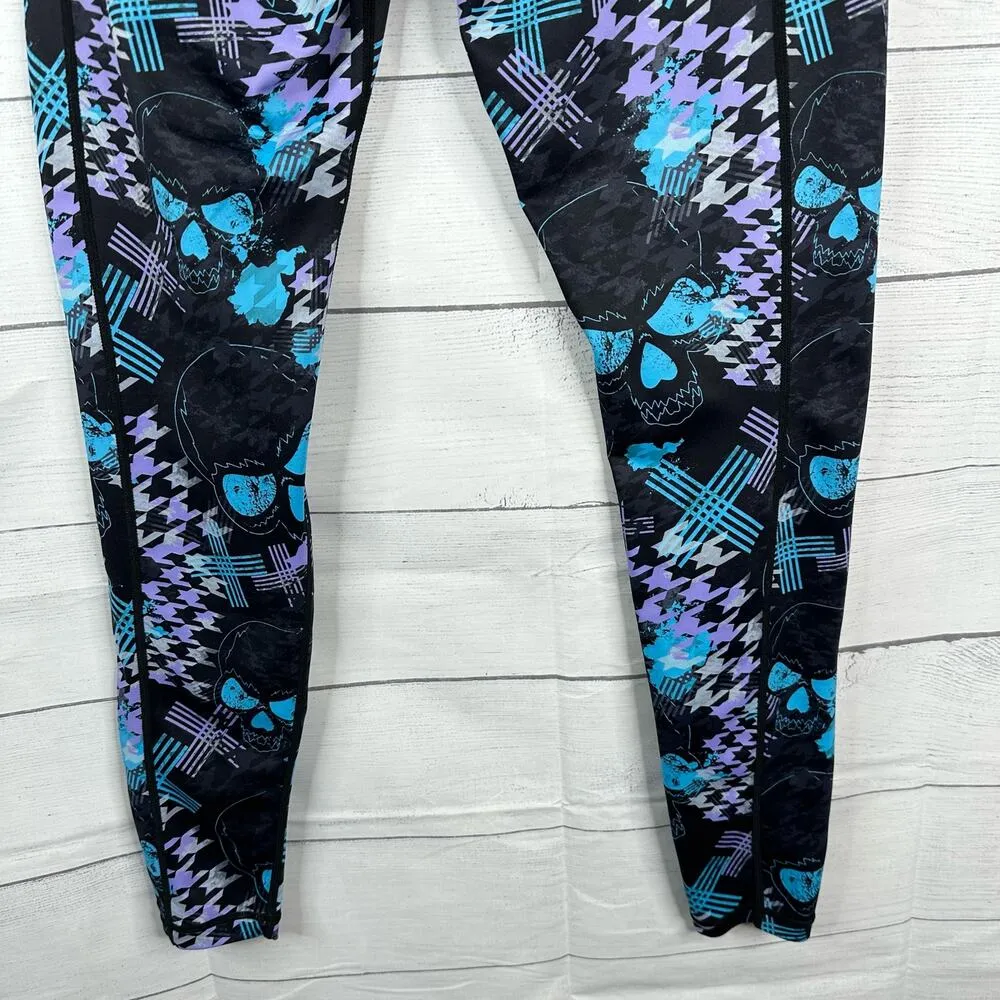 Constantly Varied Gear CVG Womens Full Leggings Medium Celestial Abstract Skull Black - Image 6