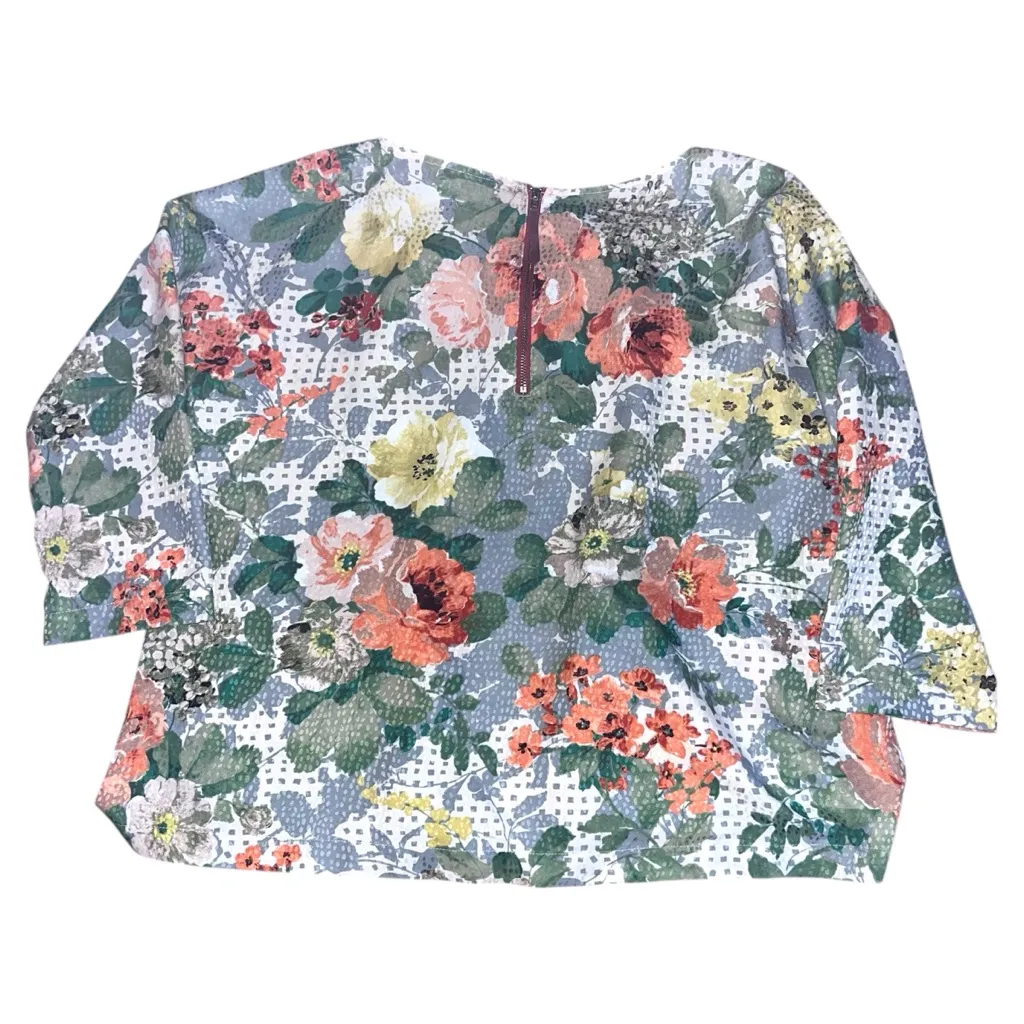 Anthropologie HD In Paris Bloomfield Floral Tee Blouse with Pockets Size L - Image 4
