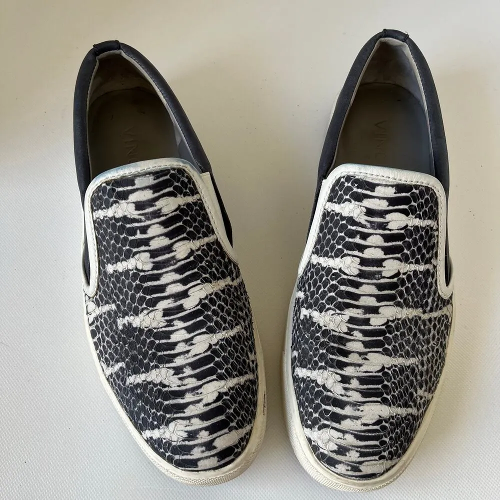 VINCE Banler Snake Embossed Skate Womens Shoes Sz 8M Pull On Sneakers Platform - Image 4