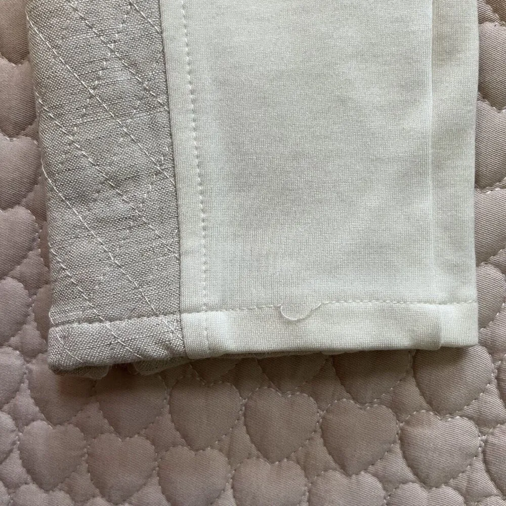 Aje Linen Blend Beads Women's Tight Stretch Pants Size 8 Tan - Image 13