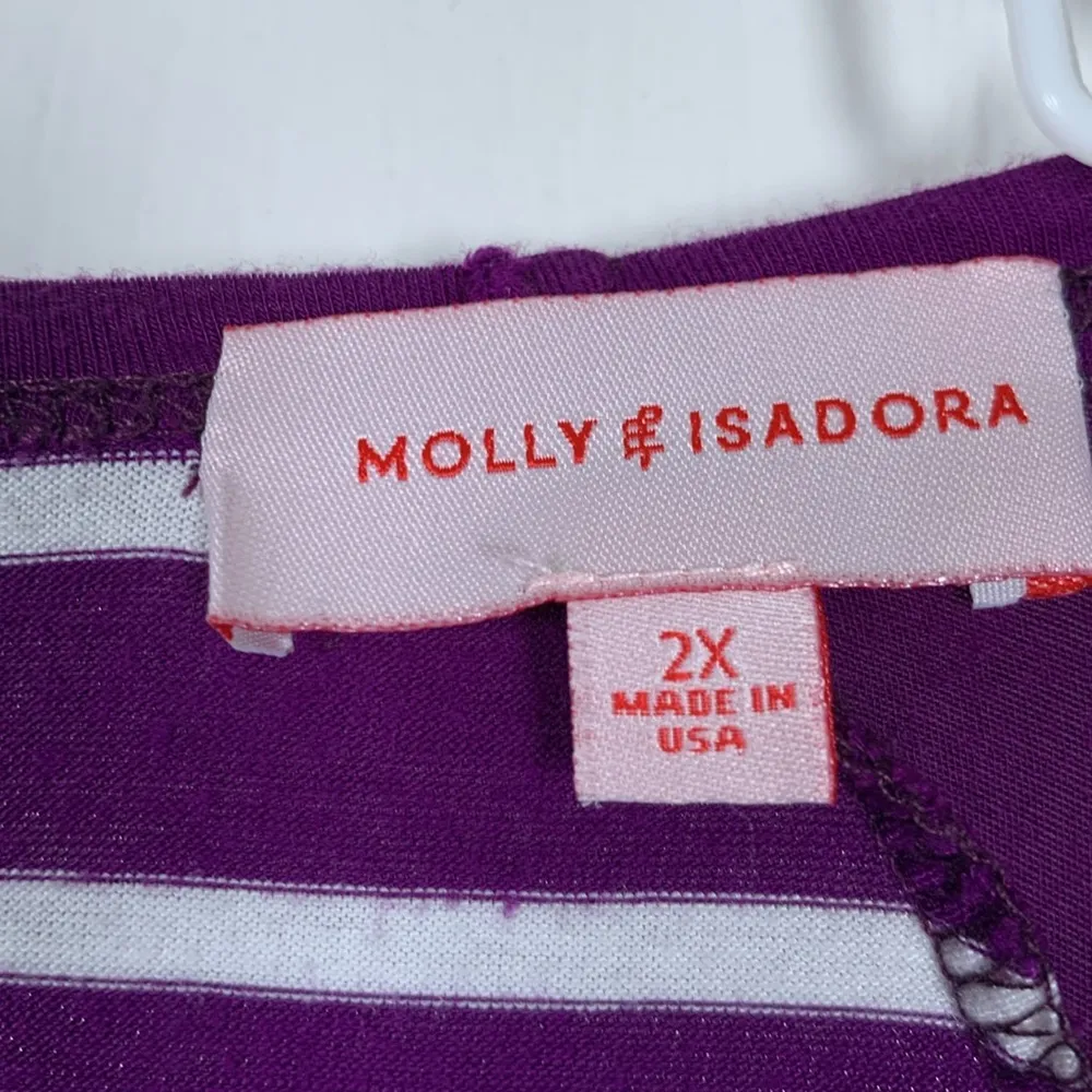 Molly Isadora Purple White Stripe V - Image 6