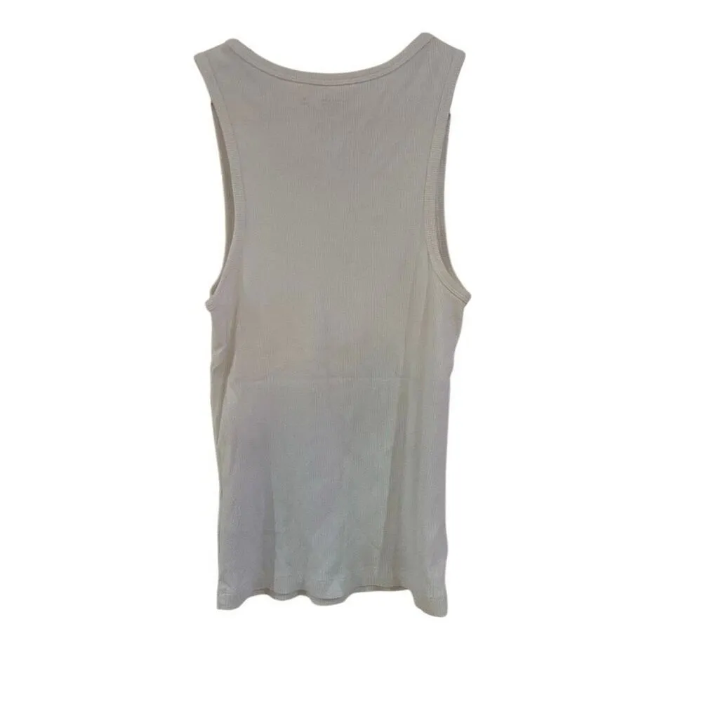 Vintage Abercrombie & Fitch white ribbed tank small soft A&F collection - Image 2