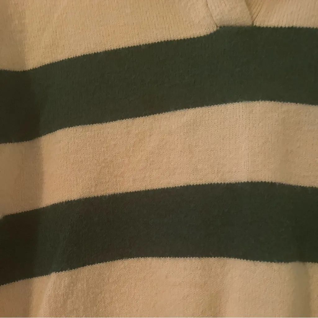 DAZY Women’s Striped Green & Cream Polo - Image 5
