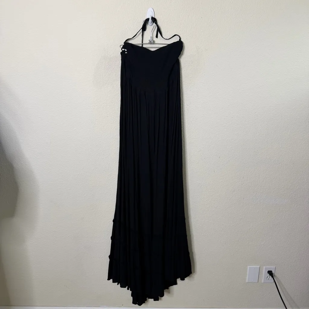 NWT Free People Extratropical Smocked Halter Cutouts Back Maxi Dress Size L - Image 5