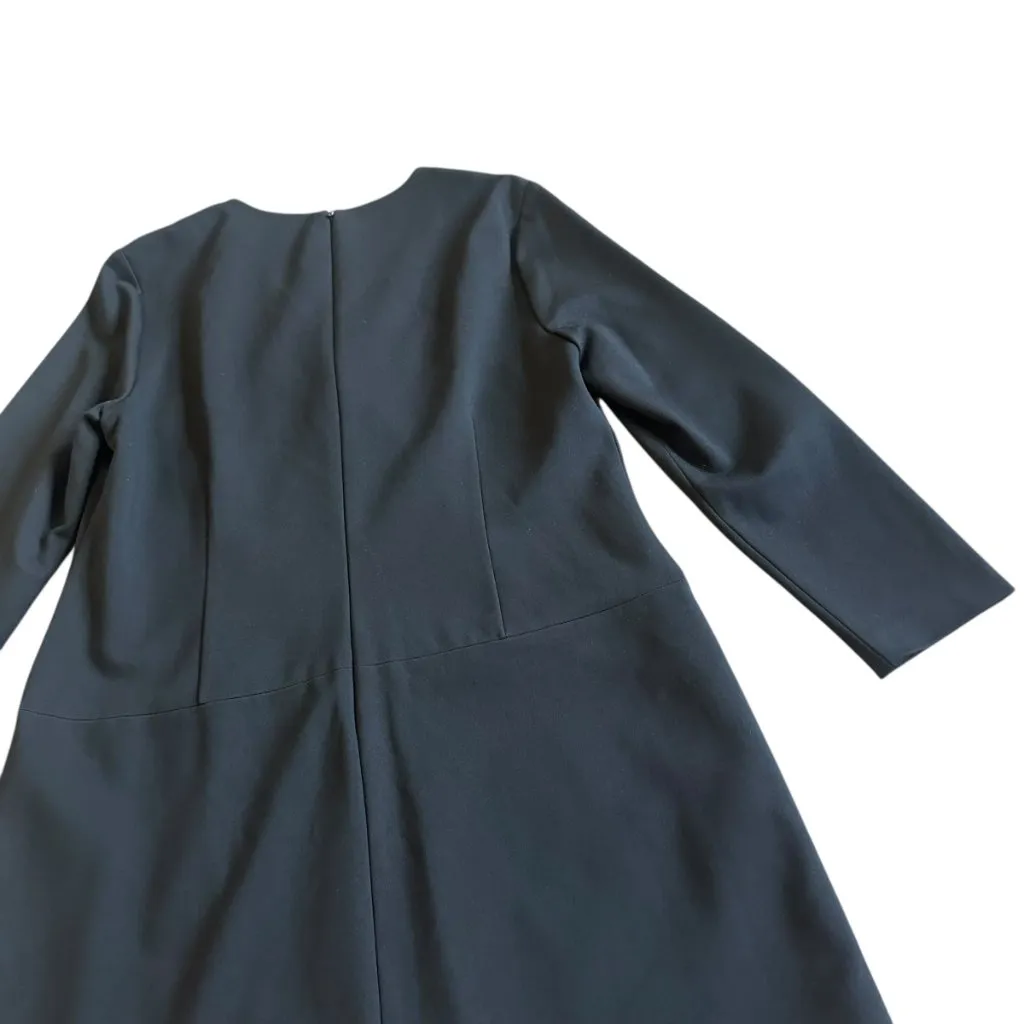 Cynthia Steffe Victoria Black Pointe Dress Faux Wrap Long Sleeve Size 12 Women's - Image 10