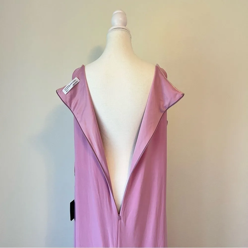 IEENA Mac Duggal Faux Wrap Thigh High Slit V-Neck Sleeveless Gown NEW Size 14 - Image 9