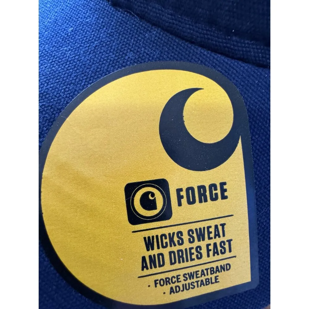 Carhartt Force Canvas C Patch Cap Embroidered Navy Blue Logo Cap Womens One Size - Image 5