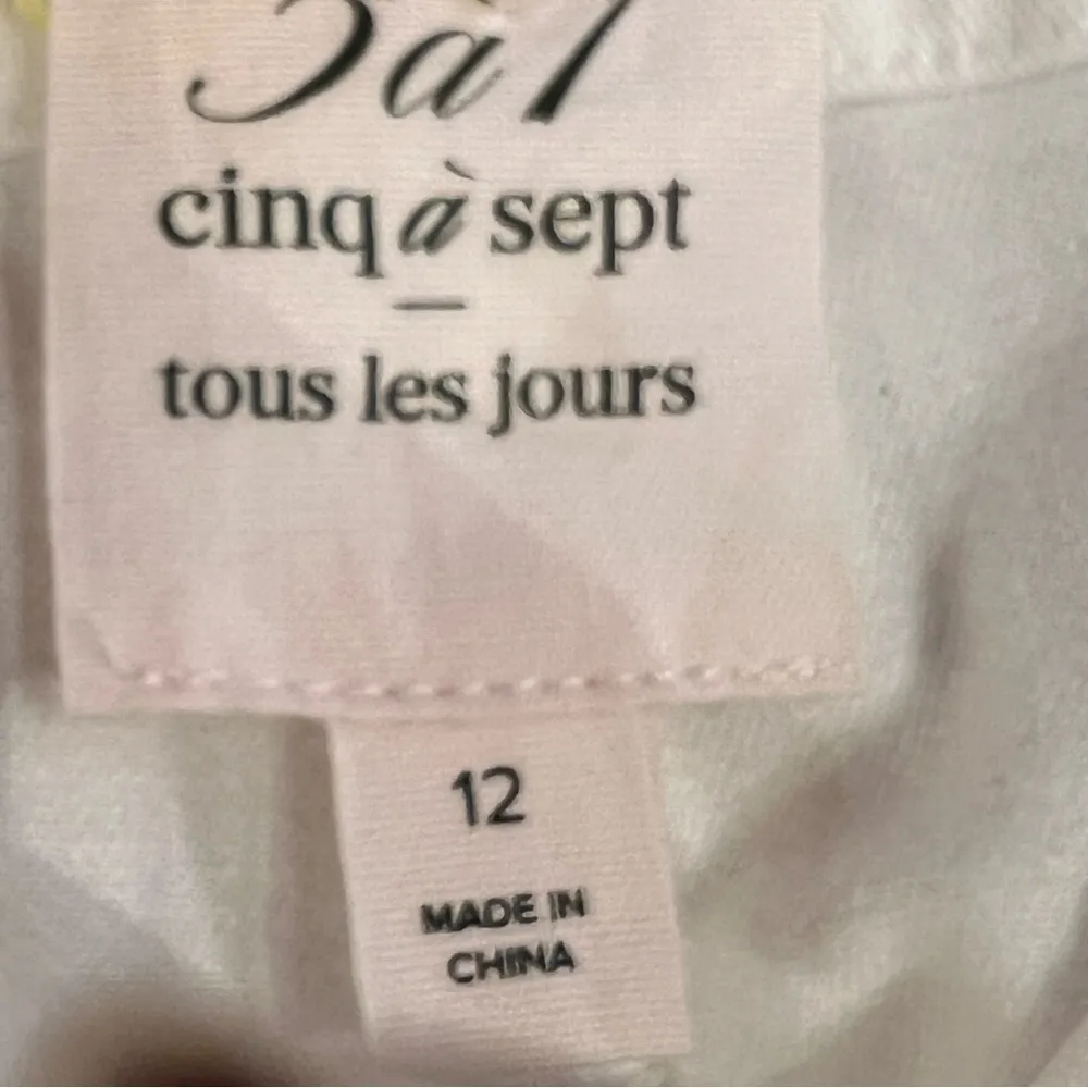 CINQ À SEPT Zola Cotton Cargo Pants White Size 12 - Image 9