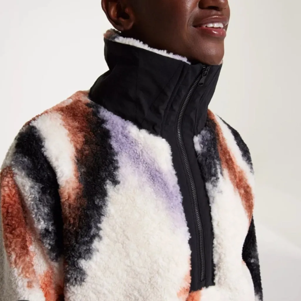 CALIA Oversized Pierced Half Zip Frozen Frontier White Size L - Image 6