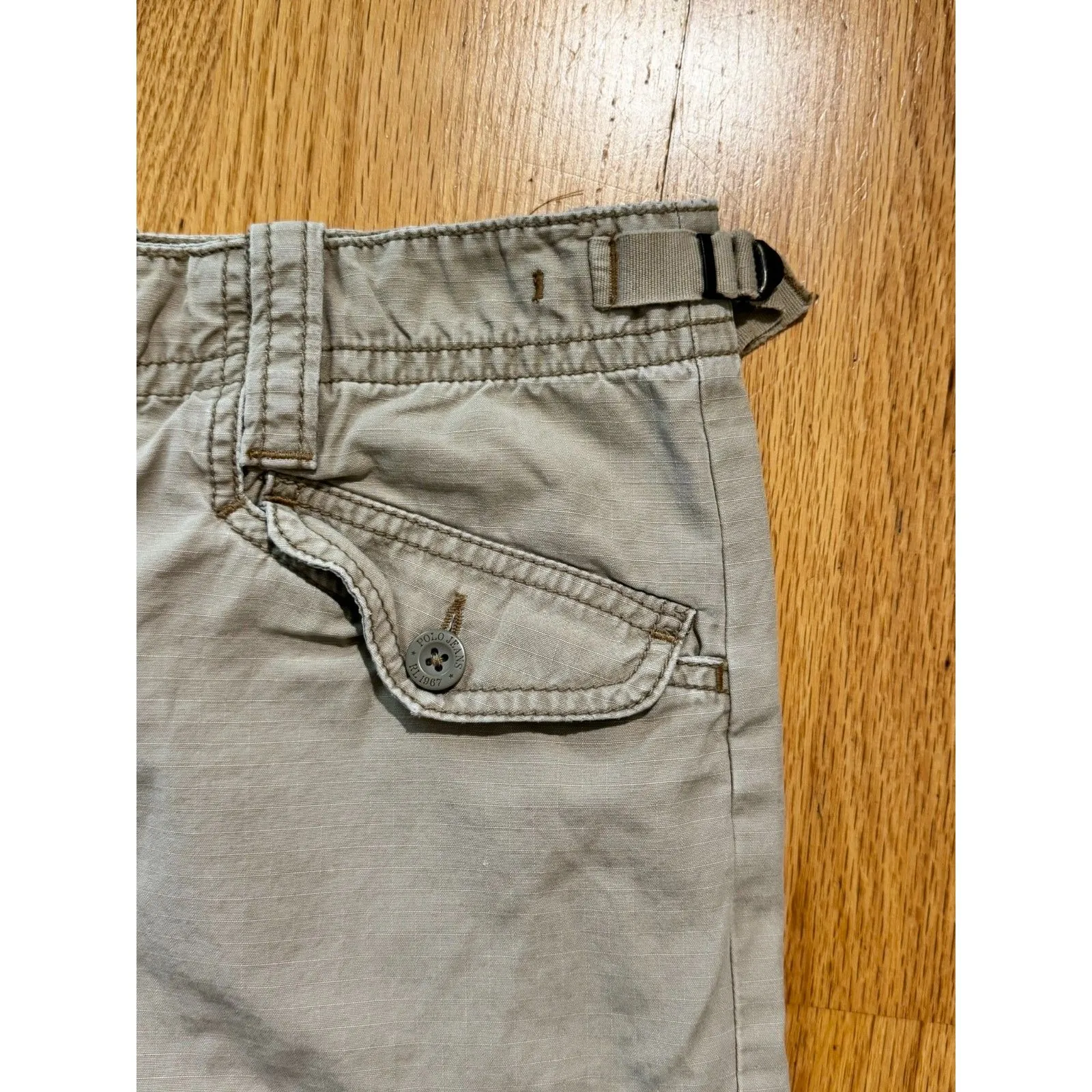 Ralph Lauren Polo Jeans Women's Cream Beige Cargo Mini Skirt Y2K Size 8 - Image 7