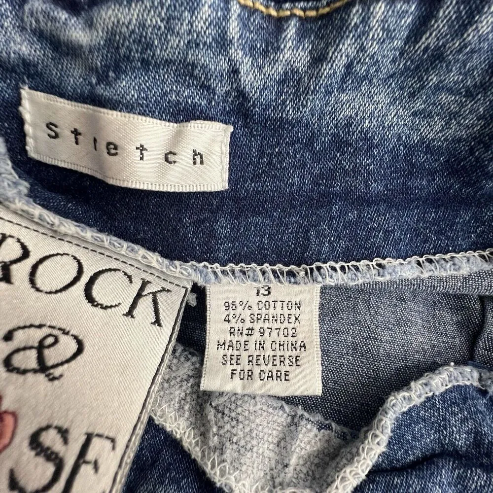 Rock and Rose maxi denim skirt women blue western country stretch open back 13. Size undefined - Image 3