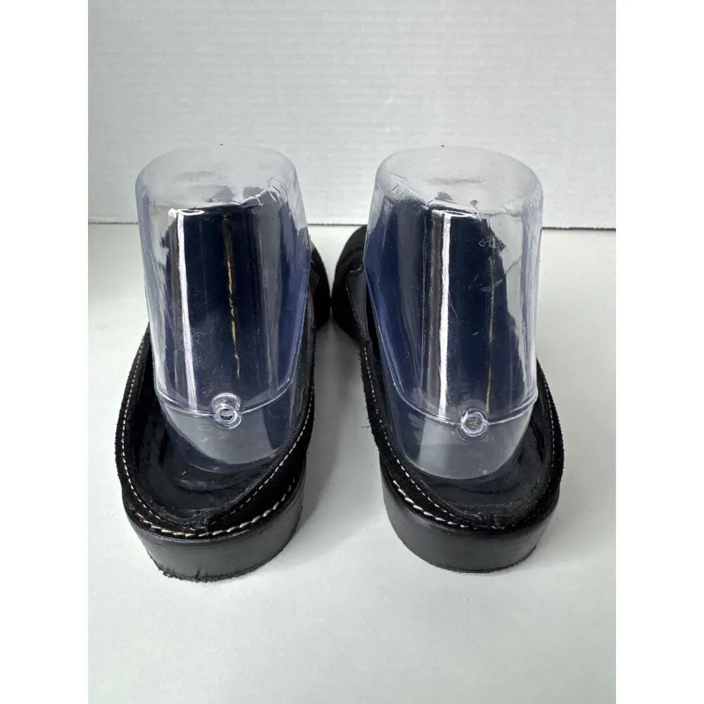 Donald J. Pliner Suede Slip On Black Mule Loafers Shoes 7.5 - Image 9