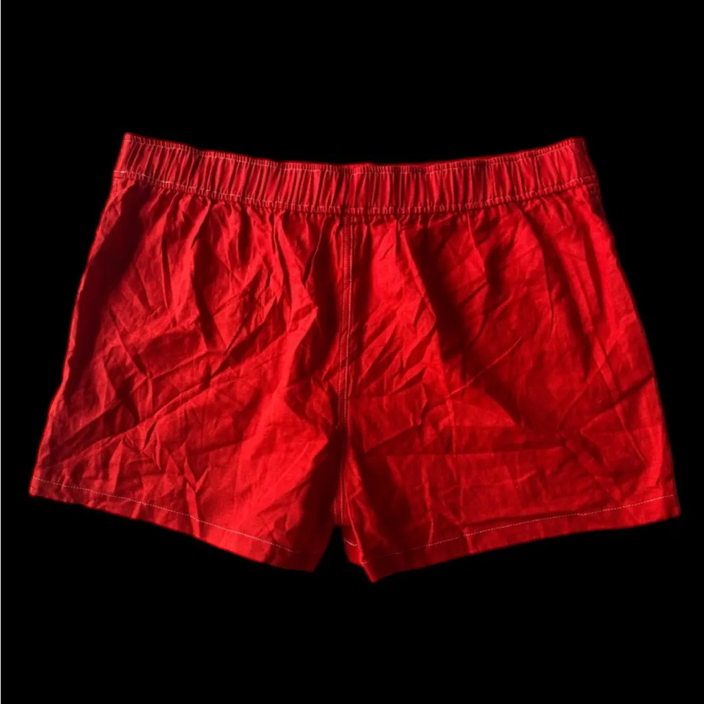55% Linen 45% Rayon Plus Size Wild Fable‎ Red Woman Shorts Size XXL - Image 8
