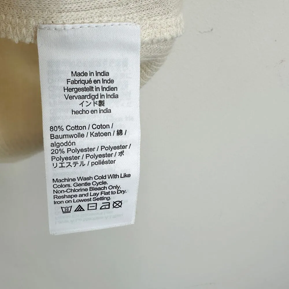 Madewell Split Crewneck Cardigan Tank Lighthouse Beige Knit Vest Medium NWT - Image 9