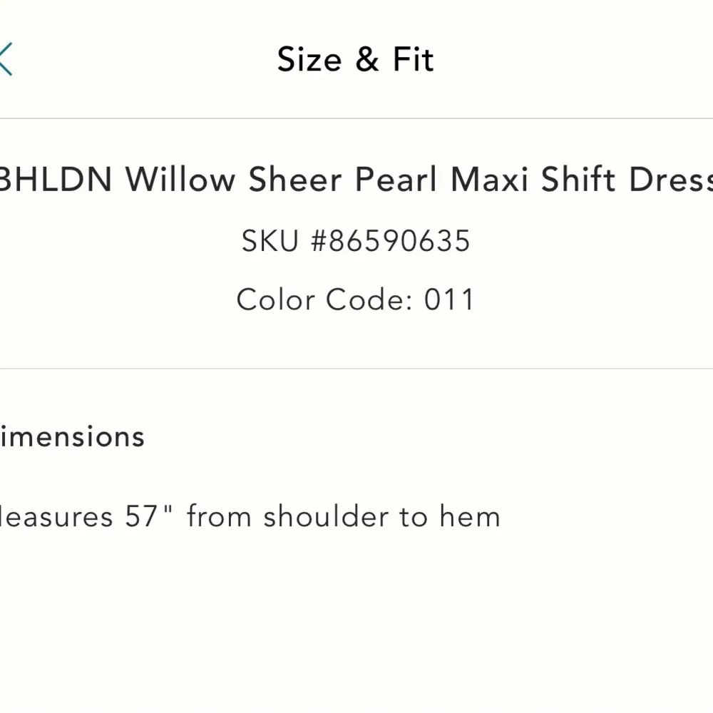 BHLDN Sheet Ivory Pearl Shift Dress - Image 8