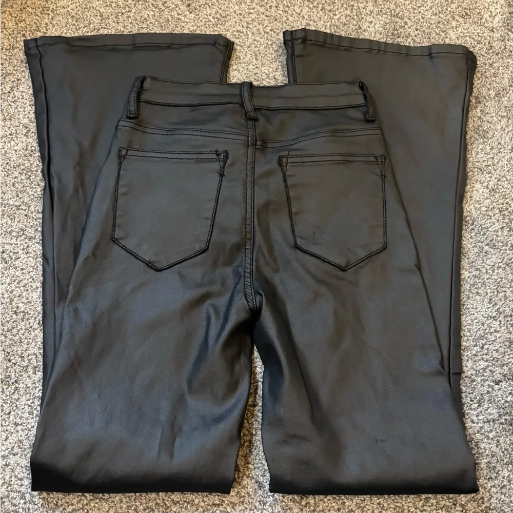 Edikted Faux Leather Flare Pants - Image 3