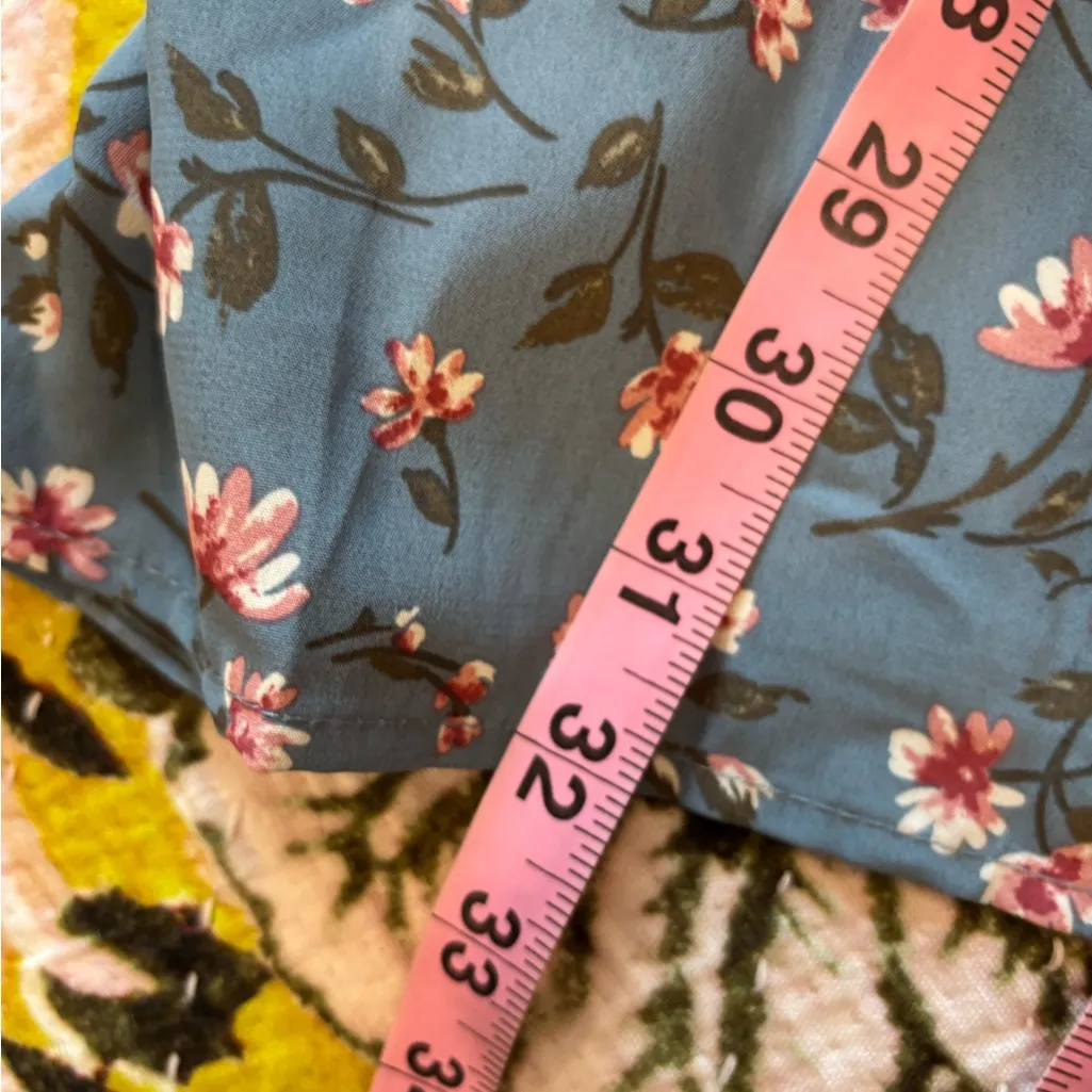 Wayf dusty blue floral baby doll‎ dress size XS NWT - Image 10