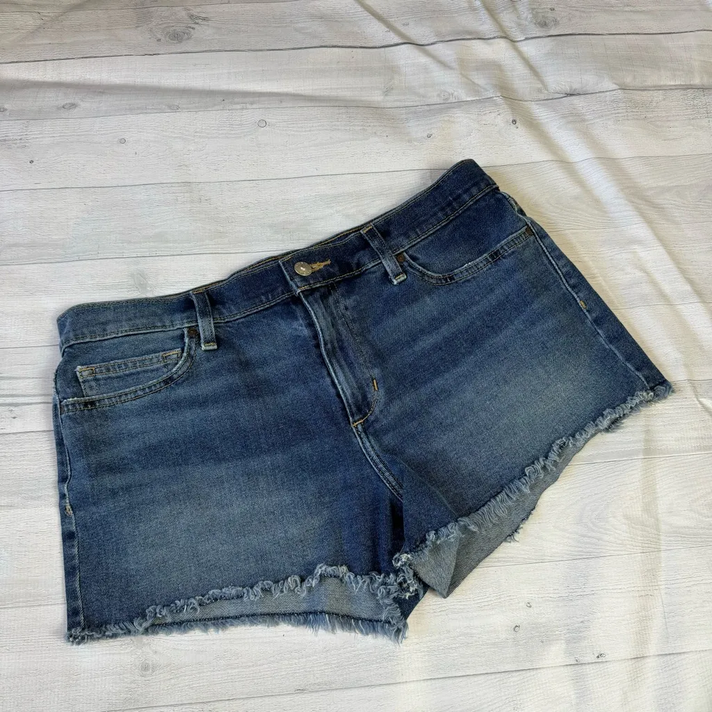 Joe’s Jeans Andreea Frayed Cut-Off Jean Shorts in Lydia Wash Blue Size 31 - Image 2
