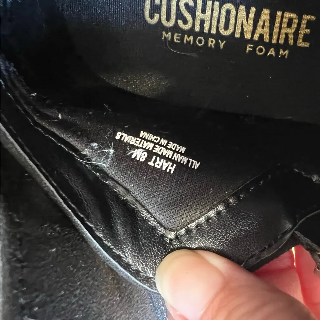 CUSHIONAIRE Hart Black Memory Foam Zip Sneakers - Women’s 8M - Image 4