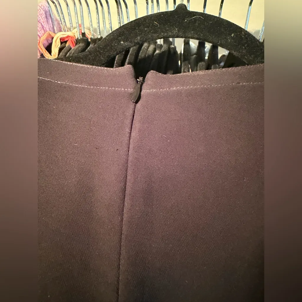 Yigal Azrouël Crepe Midi Length Dress Open Slit Long Sleeve Black Size 6 - Image 8