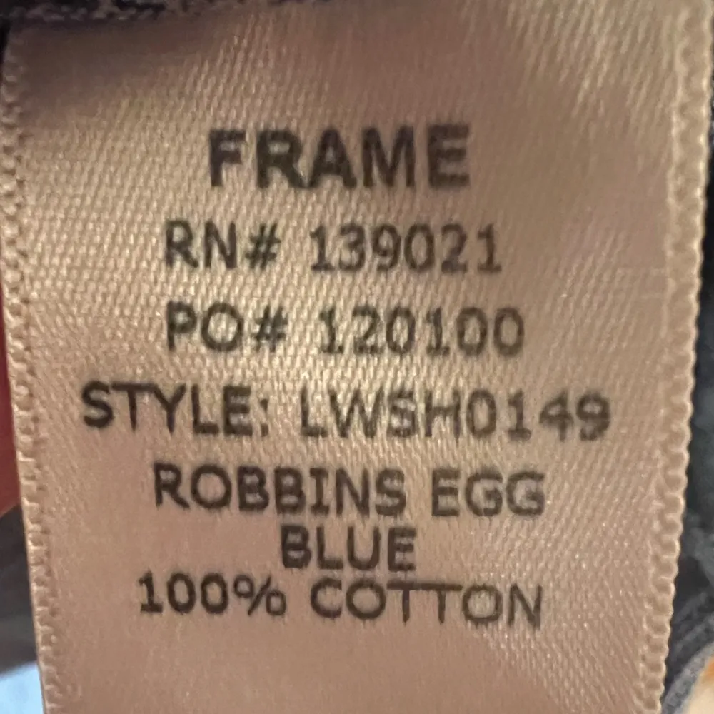 FRAME Short Sleeve Chambray Le Shirtdress Shirt Dress in Robins Egg Blue Size XS - Image 14