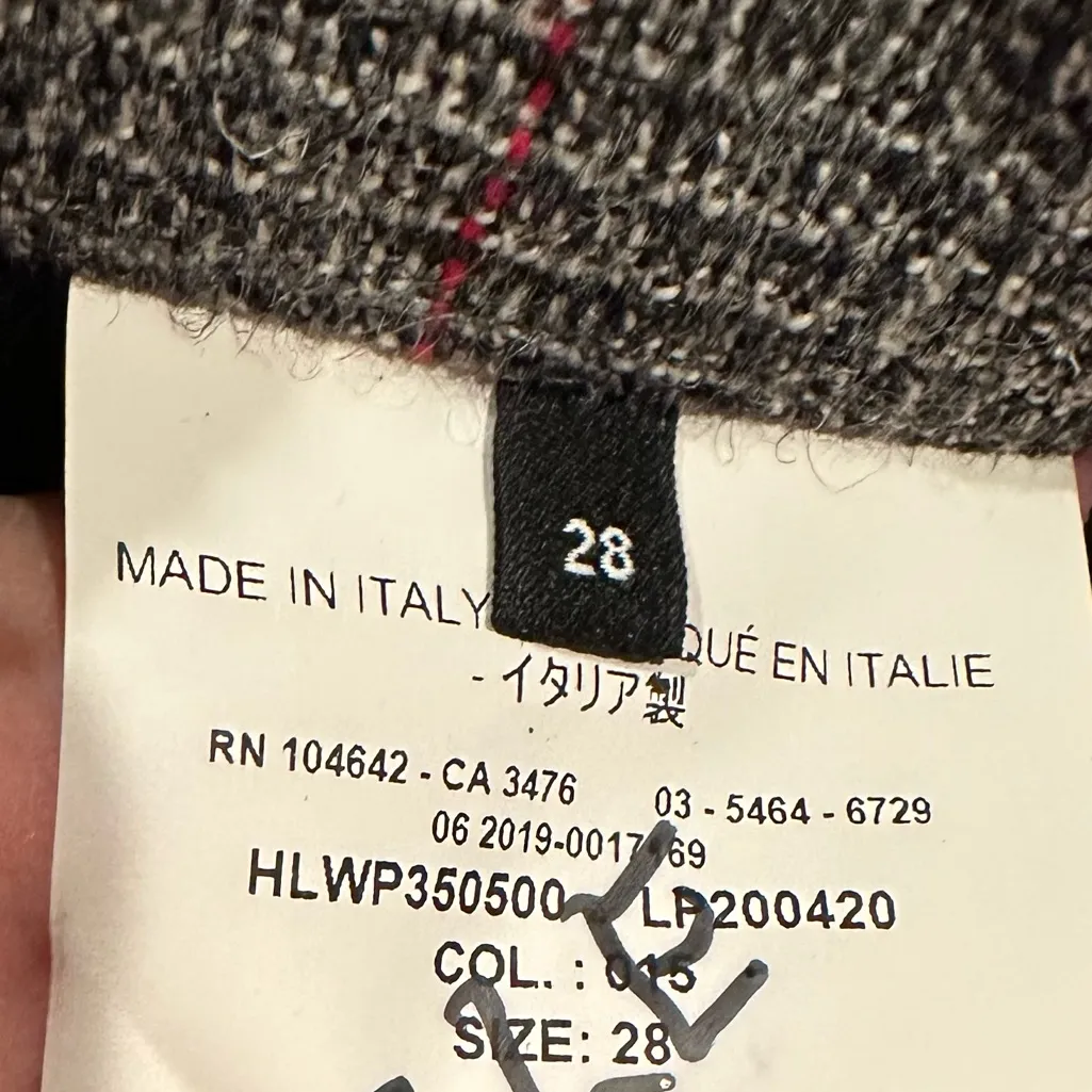 Helmut Lang Black Gray Red Plaid Mini Skirt 28 - Image 9