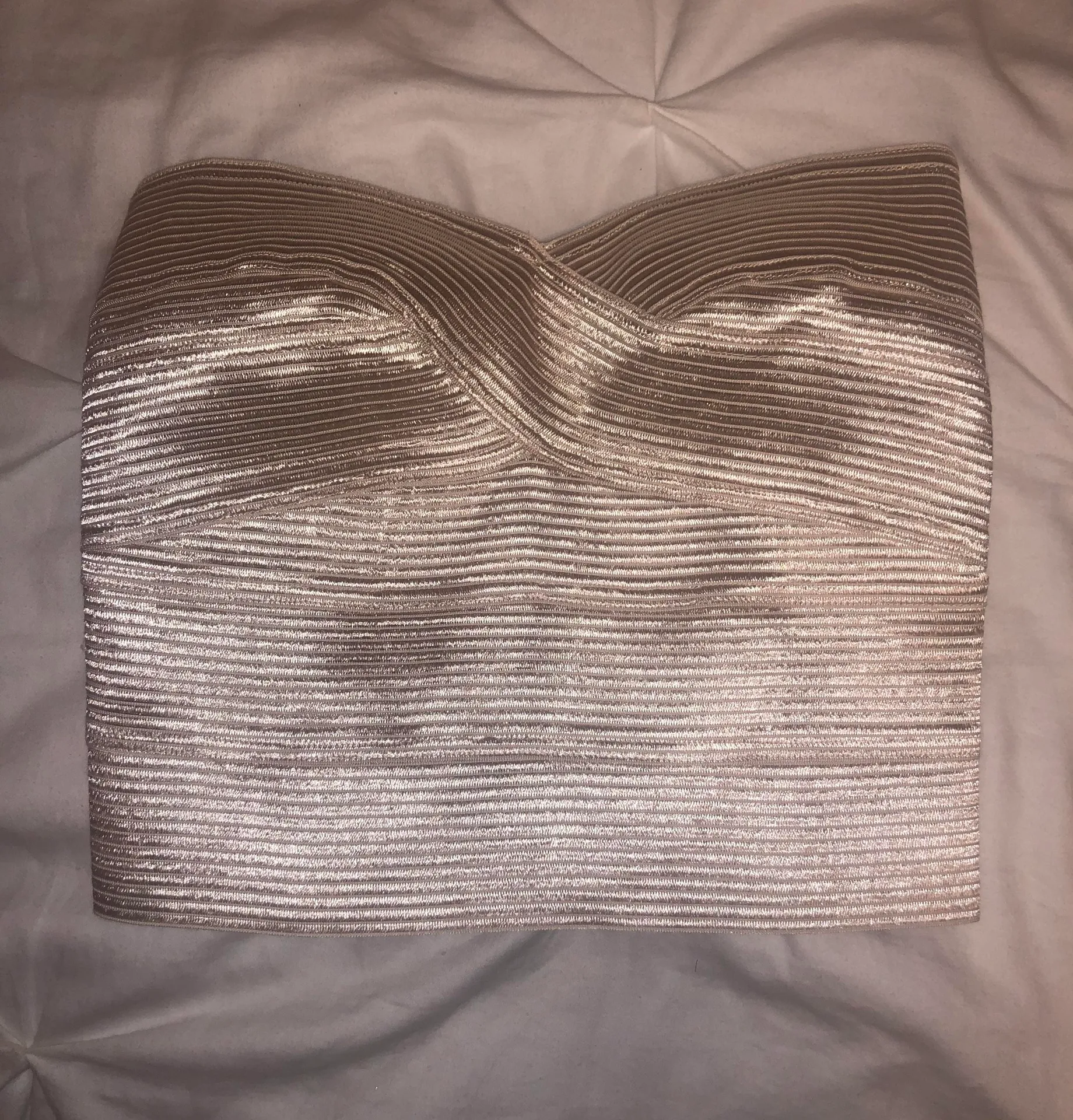 Hesperus Gold Zip Up Tube Top Size L - Image 2