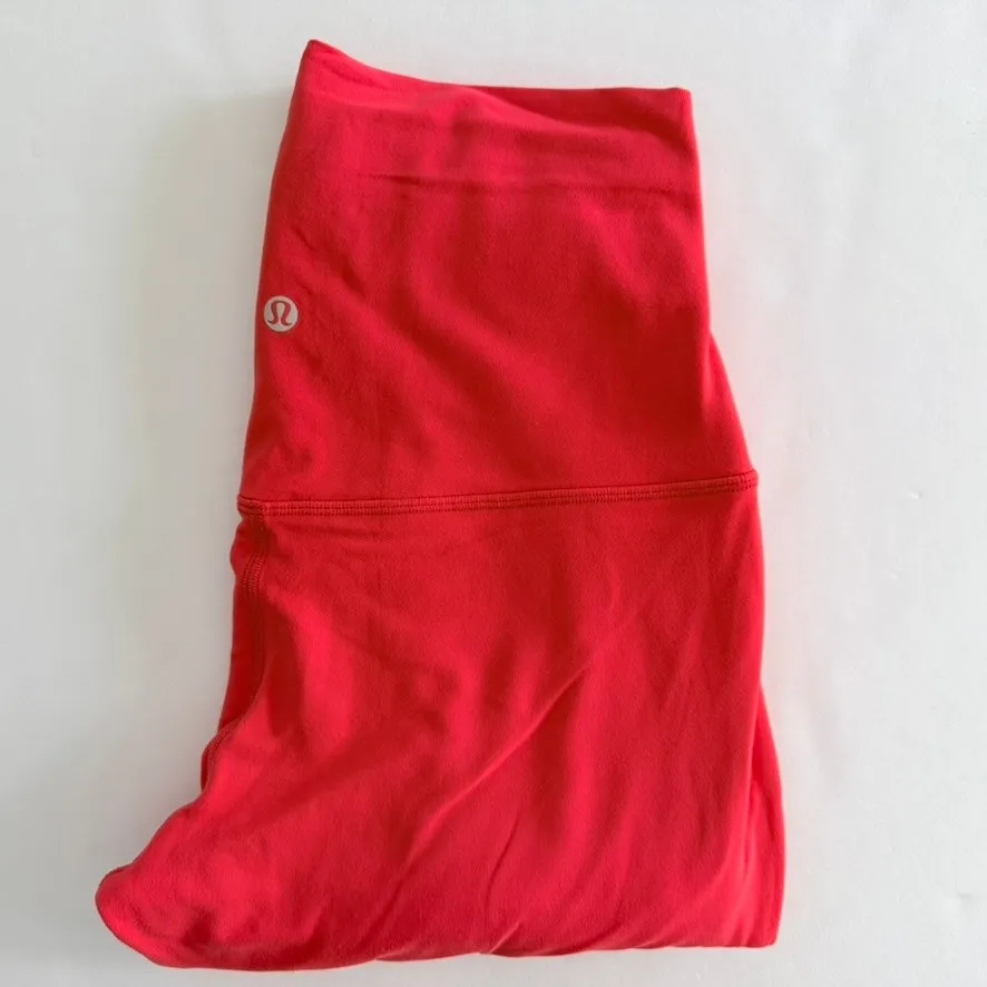 Lululemon Align Super-High-Rise Pant 28" Love Red Neon Coral Size 8 Yoga Gym - Image 3
