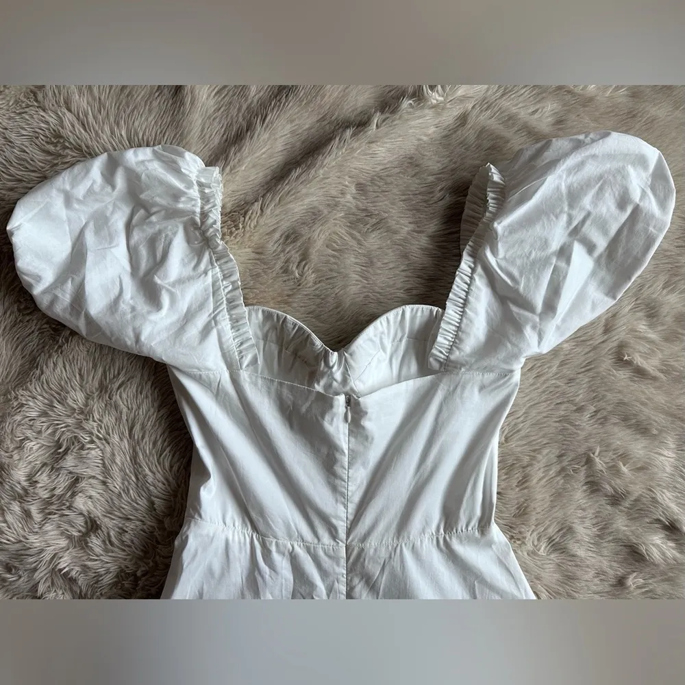 Alamour the Label Katina Dress in White Cotton Poplin Size Small / S - Image 13