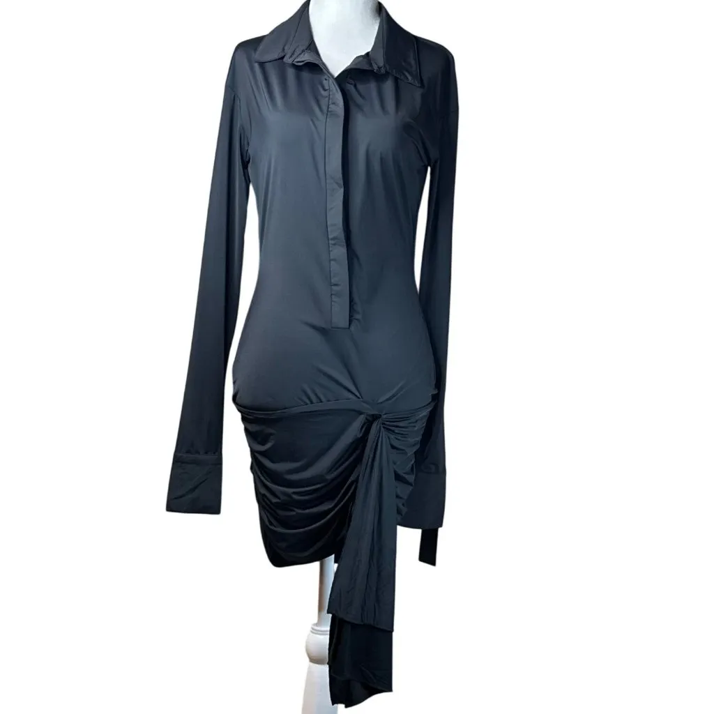 Lioness Soho Mini Dress in Onyx Back Medium New Womens Shirtdress - Image 4