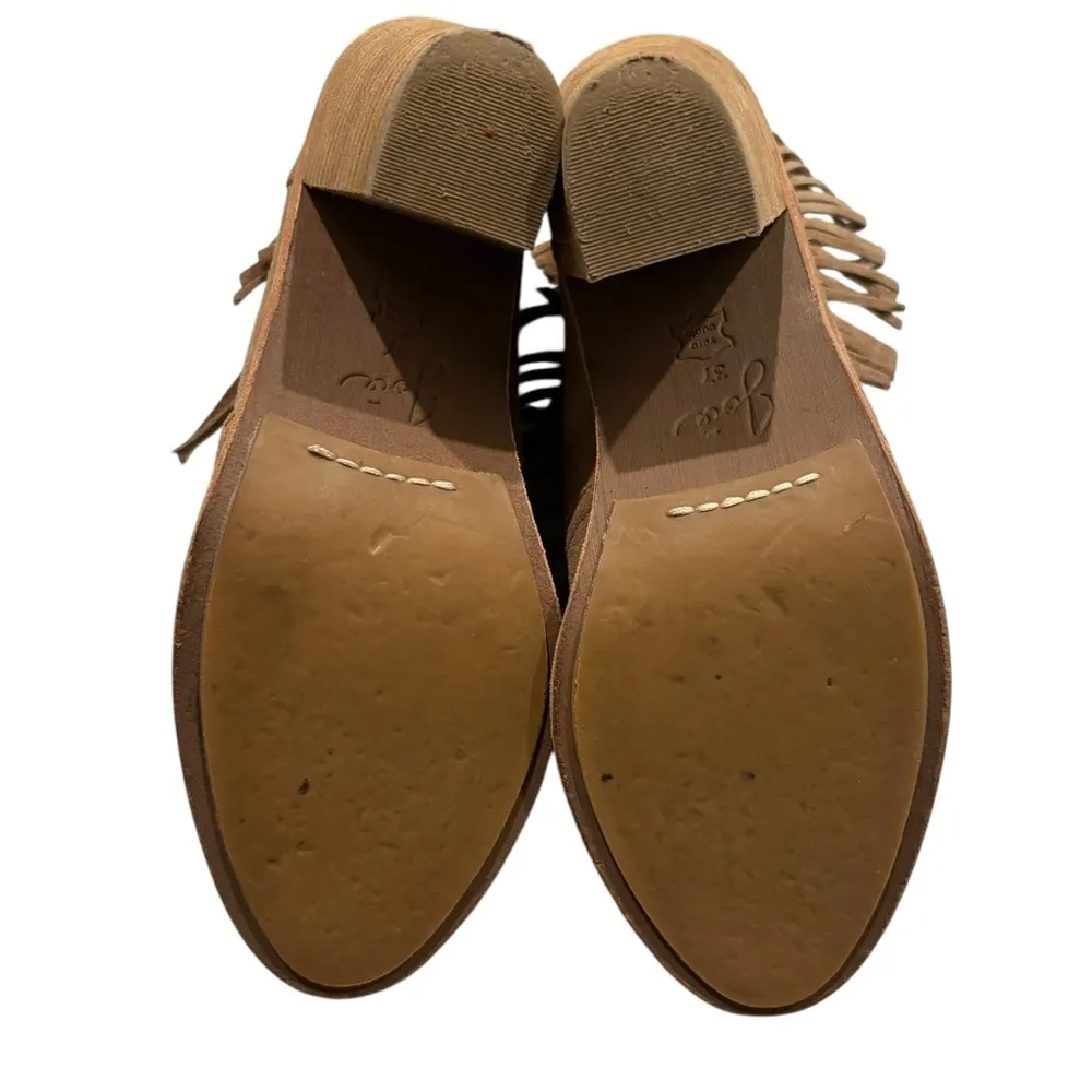 JOlE Loren Fringe Suede Leather Ankle Booties, Sz 37 - Image 14