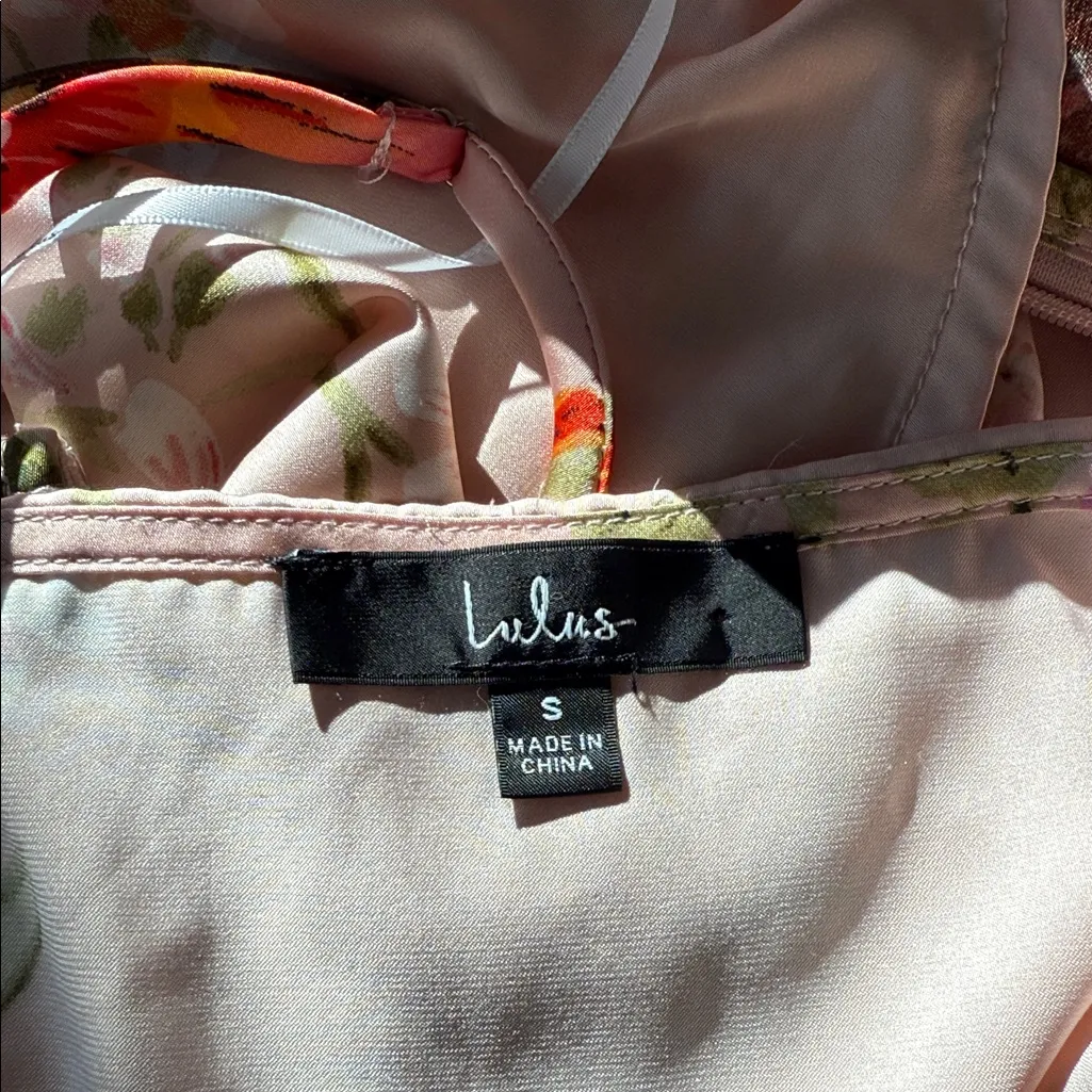 Lulu's One Shoulder Pink Floral Dress - Image 2