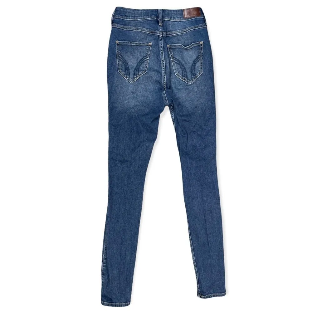 Distressed Hollister Curvy Ultra High-Rise Super Skinny Size 1 Regular W25 L30 - Image 2