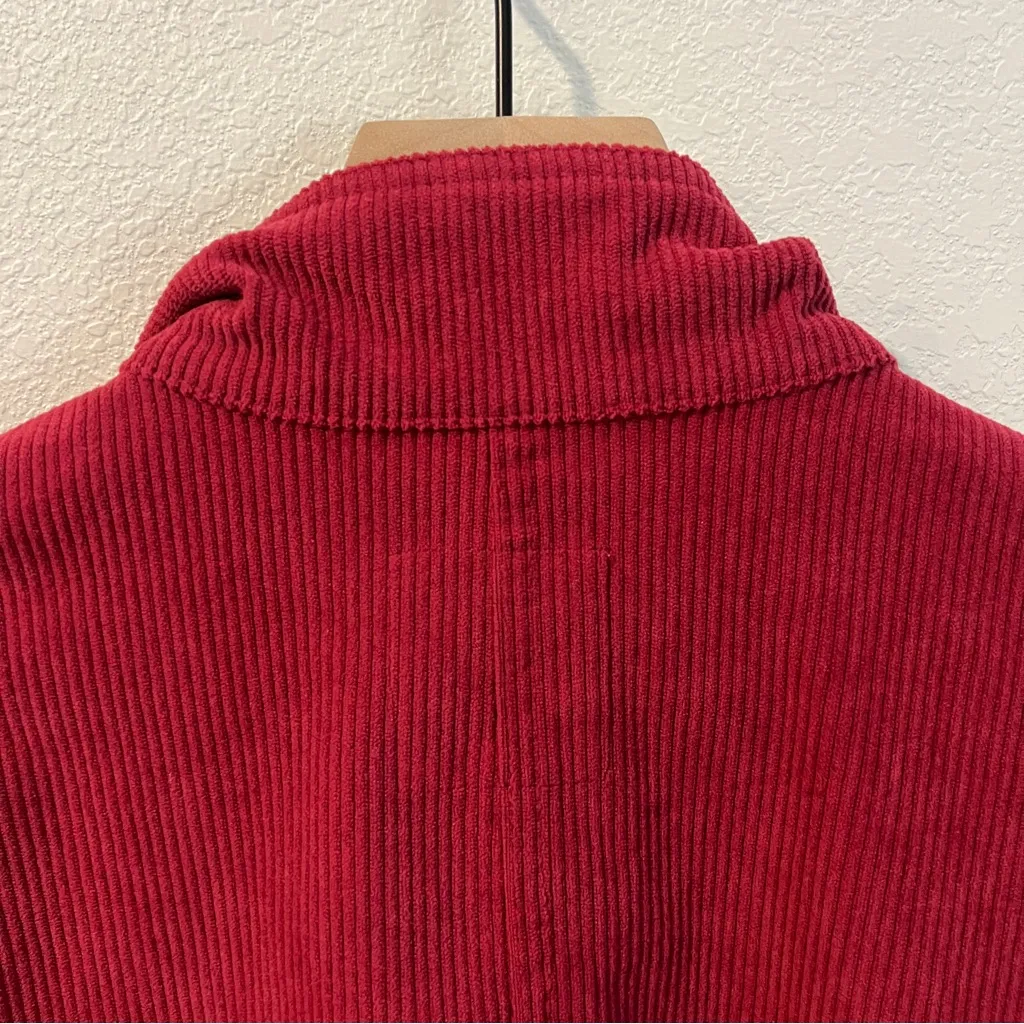 Avec Les Filles‎ Berry Corduroy Mock Neck Button Front Oversized Trucker Jacket - Image 8