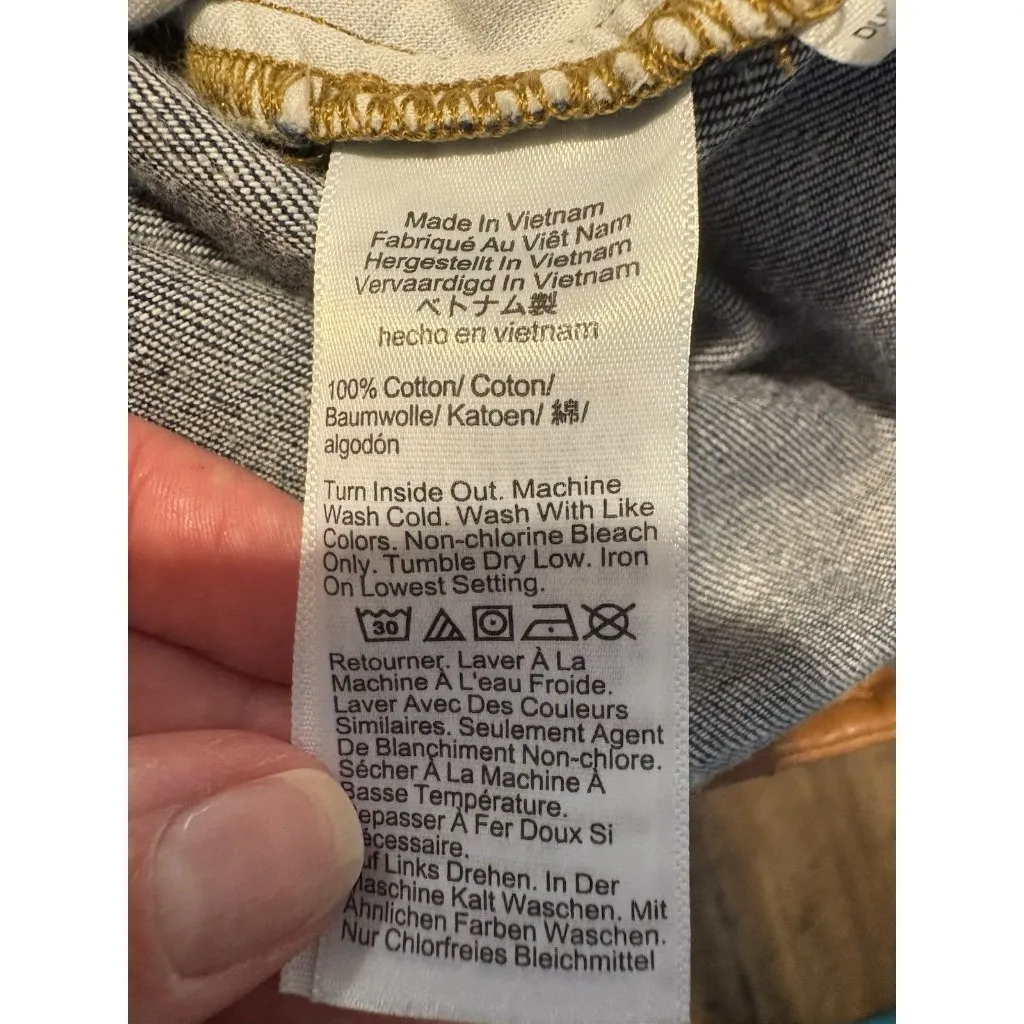 J CREW Factory Denim Utility Dress Classic Staple Quiet Luxury Preppy Size 16 Blue - Image 7