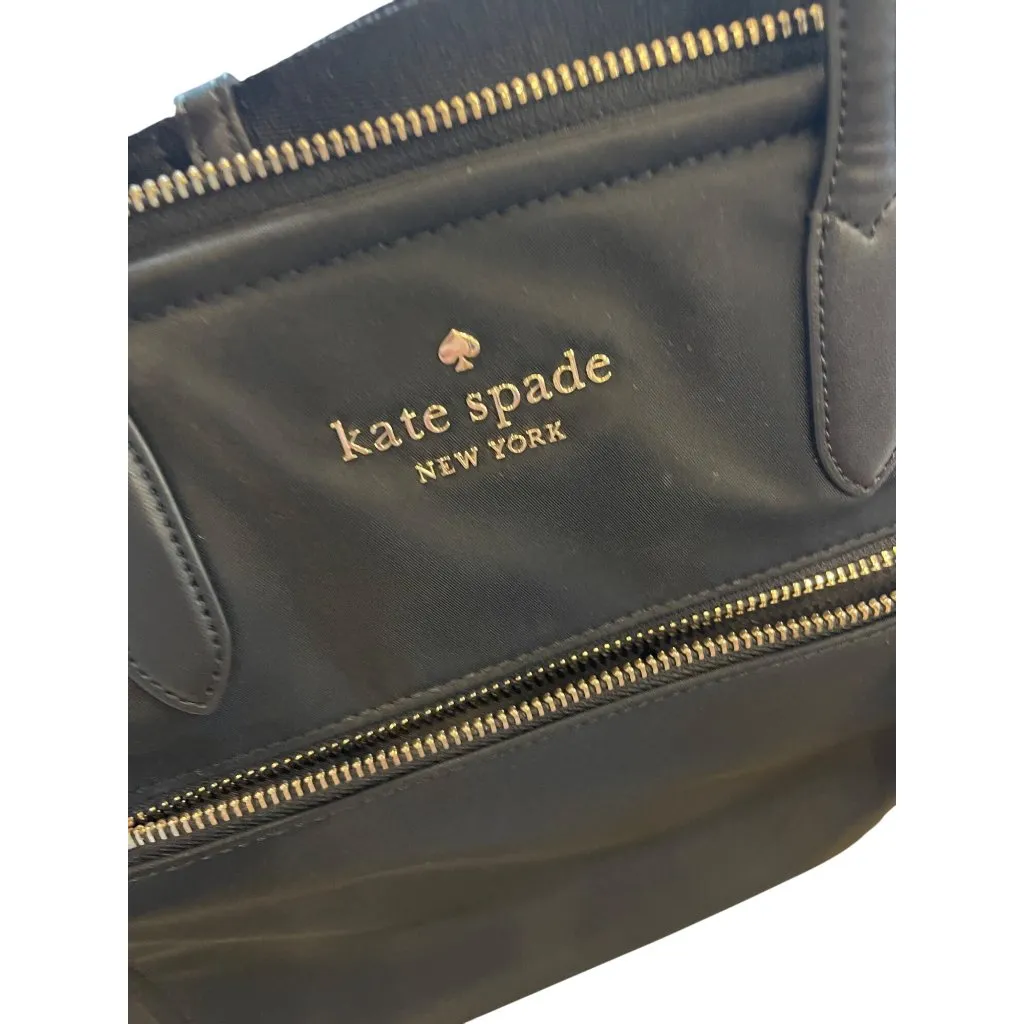 Kate Spade New York Chelsea Medium Satchel Zipp-Top Tote Bag Black Nylon New - Image 4