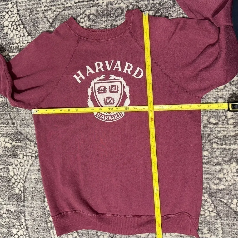 Champion 80’s Vintage Uni-Sex L Burgundy Maroon Harvard University Sweatshirt - Image 5